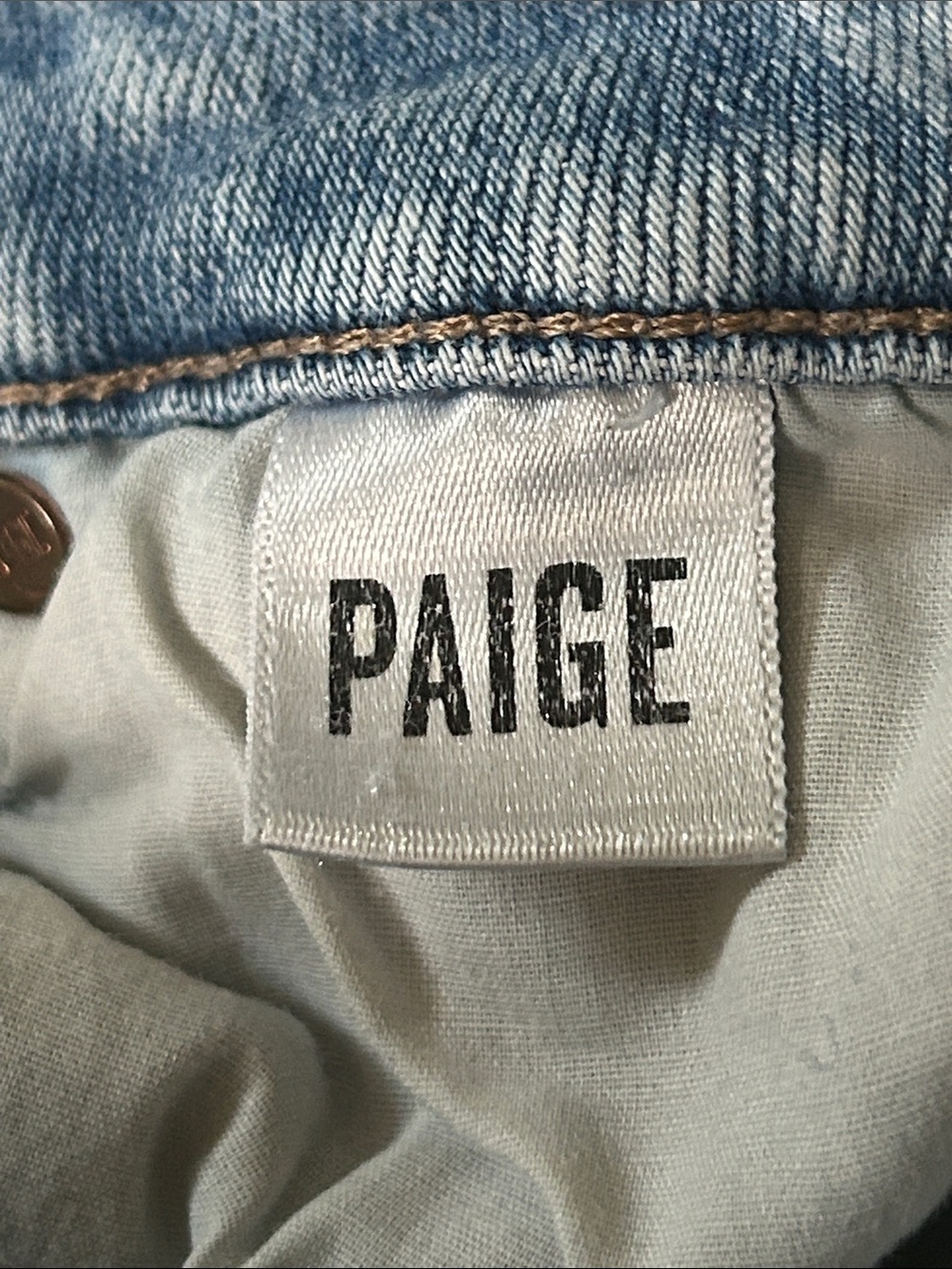 PAIGE Light Wash High-Rise Straight Leg Jeans - Picture 9 of 9